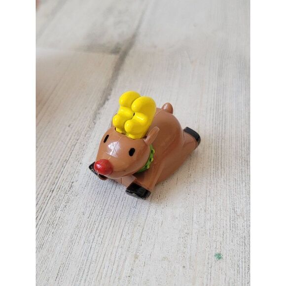 Rolling Rudolph reindeer Xmas Santa toy figure - Picture 2 of 5